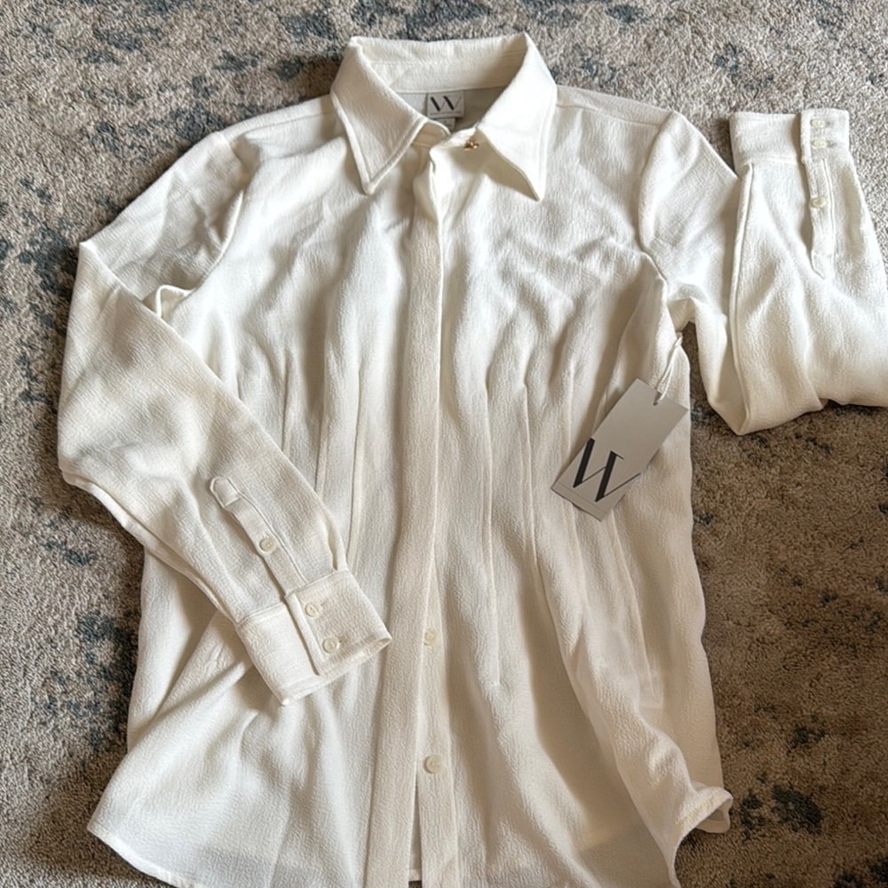 Worthington White Blouse Classic Top